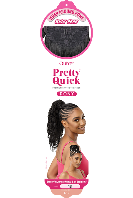 OUTRE Synthetic Pretty Quick Pony - Butterfly Jungle Wavy Box Braid 16