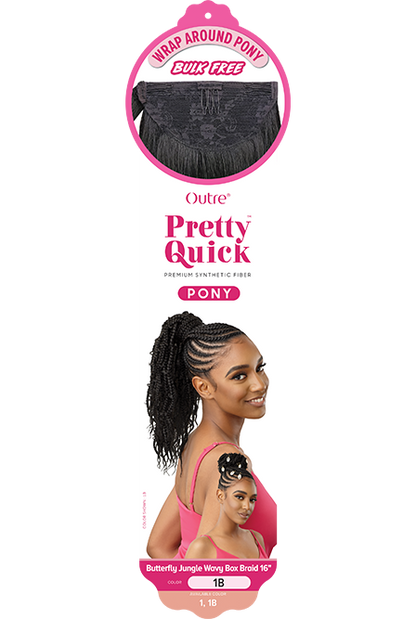 OUTRE Synthetic Pretty Quick Pony - Butterfly Jungle Wavy Box Braid 16