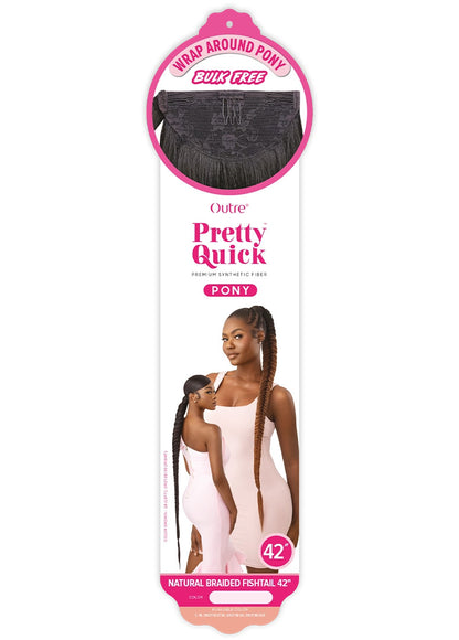 OUTRE Synthetic Pretty Quick Pony - Natural Braided Fishtail 42"