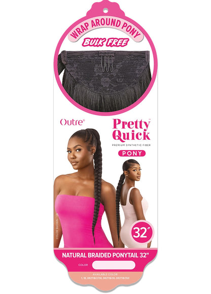 OUTRE Synthetic Pretty Quick Pony - Natural Braided Ponytail 32"