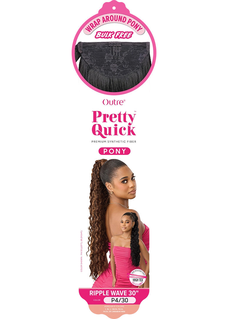 OUTRE Synthetic Pretty Quick Pony - Ripple Wave 30"