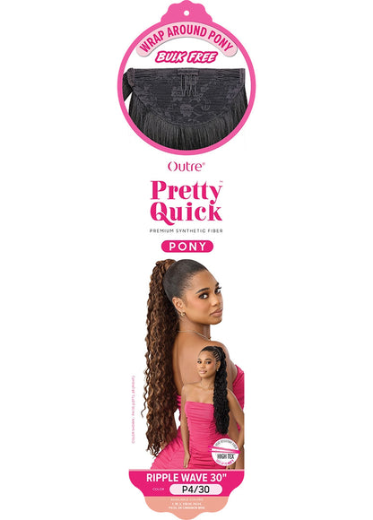 OUTRE Synthetic Pretty Quick Pony - Ripple Wave 30"