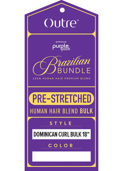 OUTRE Purple Brazilian Bundle Pack - Pre-Stretched Dominican Curl Bulk (18"-24")