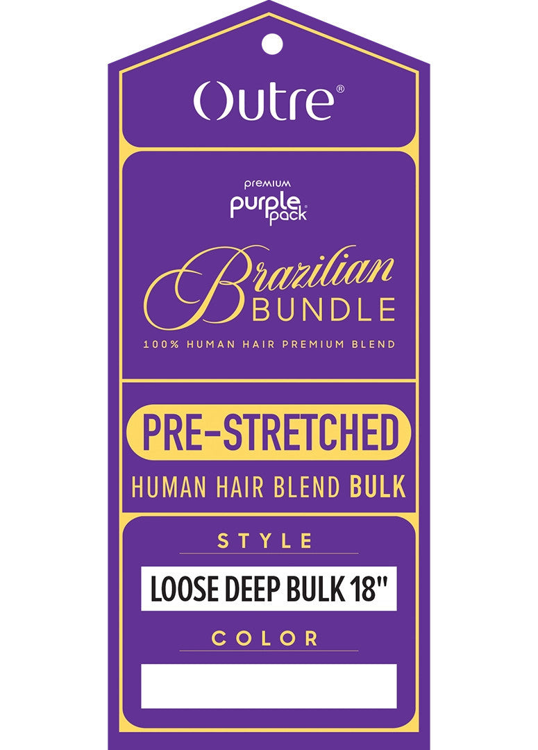 OUTRE Purple Brazilian Pre-Stretched Loose Deep Bulk (18"- 24")