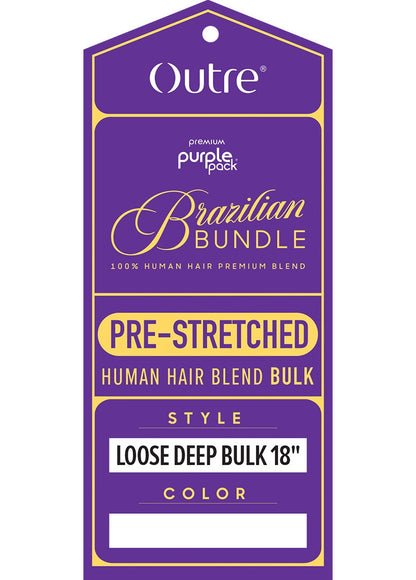 OUTRE Purple Brazilian Pre-Stretched Loose Deep Bulk (18"- 24")