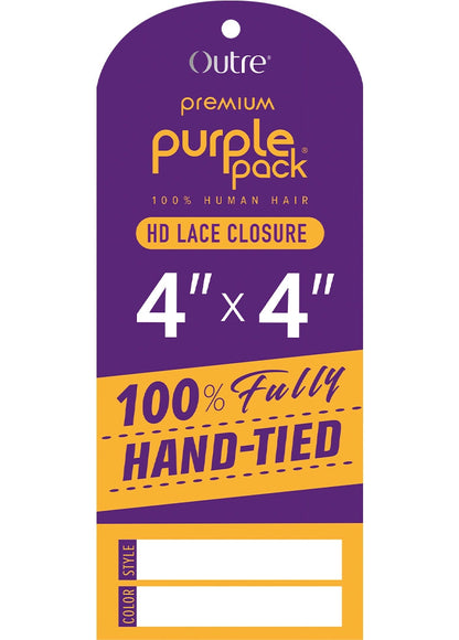 OUTRE Premium Puple Pack 4" x 4" HD Lace Closure
