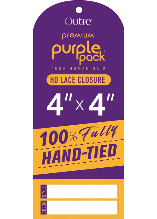 OUTRE Premium Puple Pack 4" x 4" HD Lace Closure