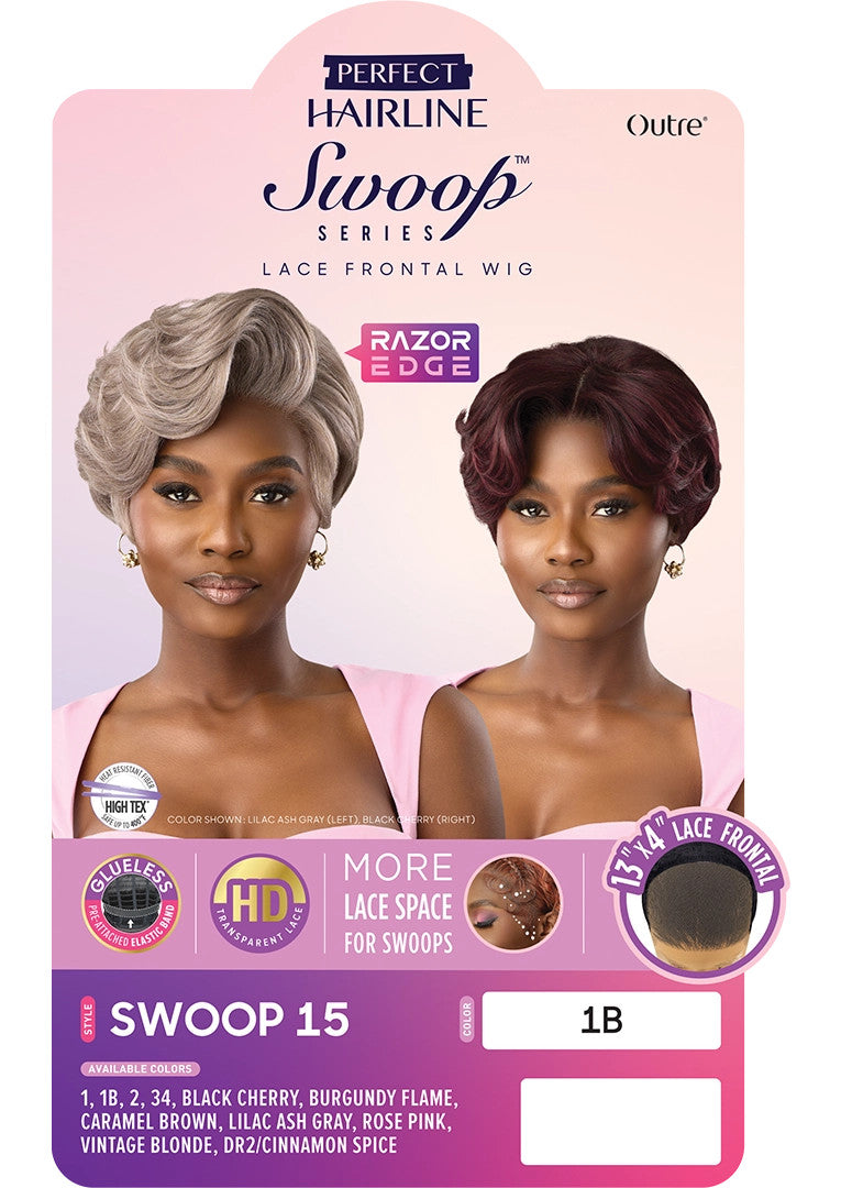 OUTRE Synthetic Perfect Hairline Swoop Series Glueless Lace Frontal Wig - Swoop 15