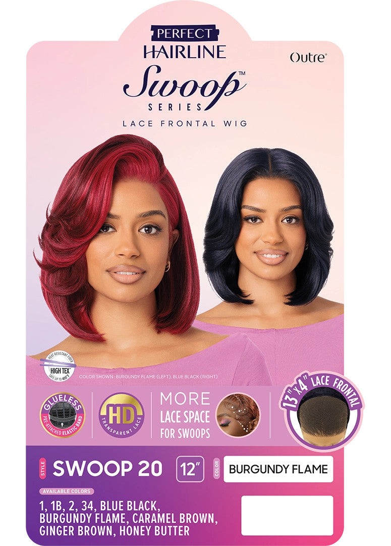 OUTRE Synthetic Perfect Hairline Swoop Series Glueless Lace Frontal Wig - Swoop 20