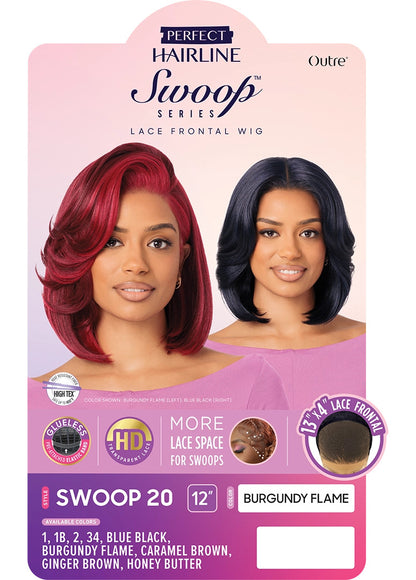 OUTRE Synthetic Perfect Hairline Swoop Series Glueless Lace Frontal Wig - Swoop 20