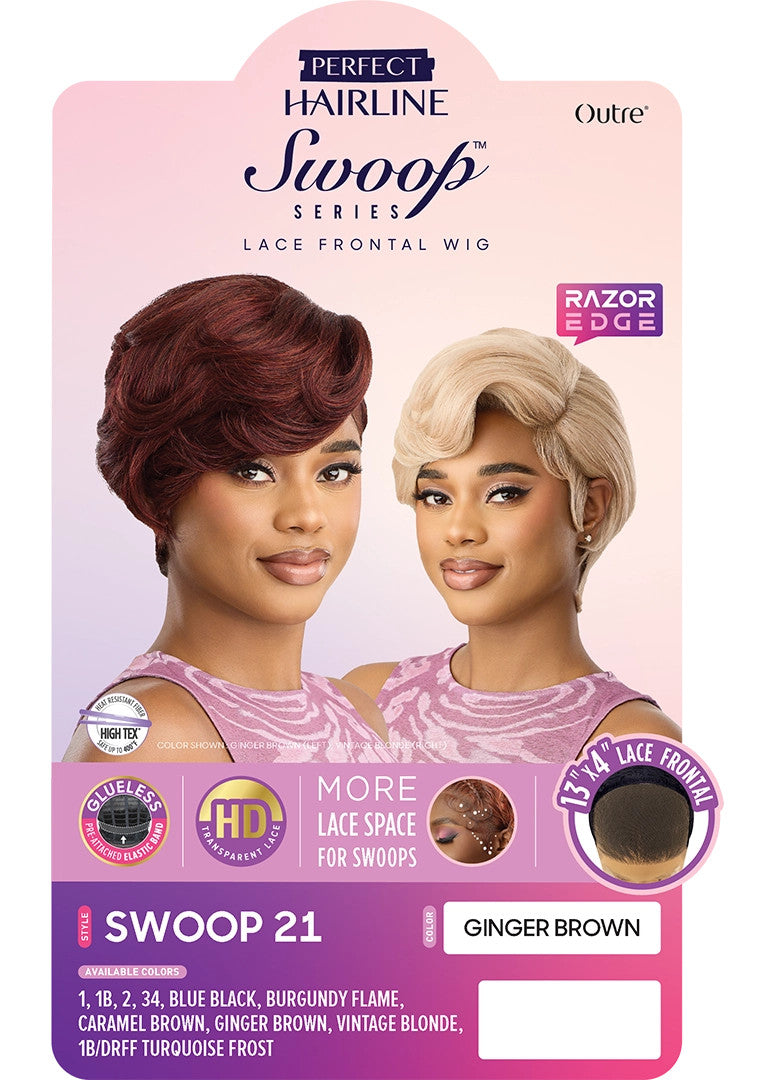OUTRE Synthetic Perfect Hairline Swoop Series Glueless Lace Frontal Wig - Swoop 21