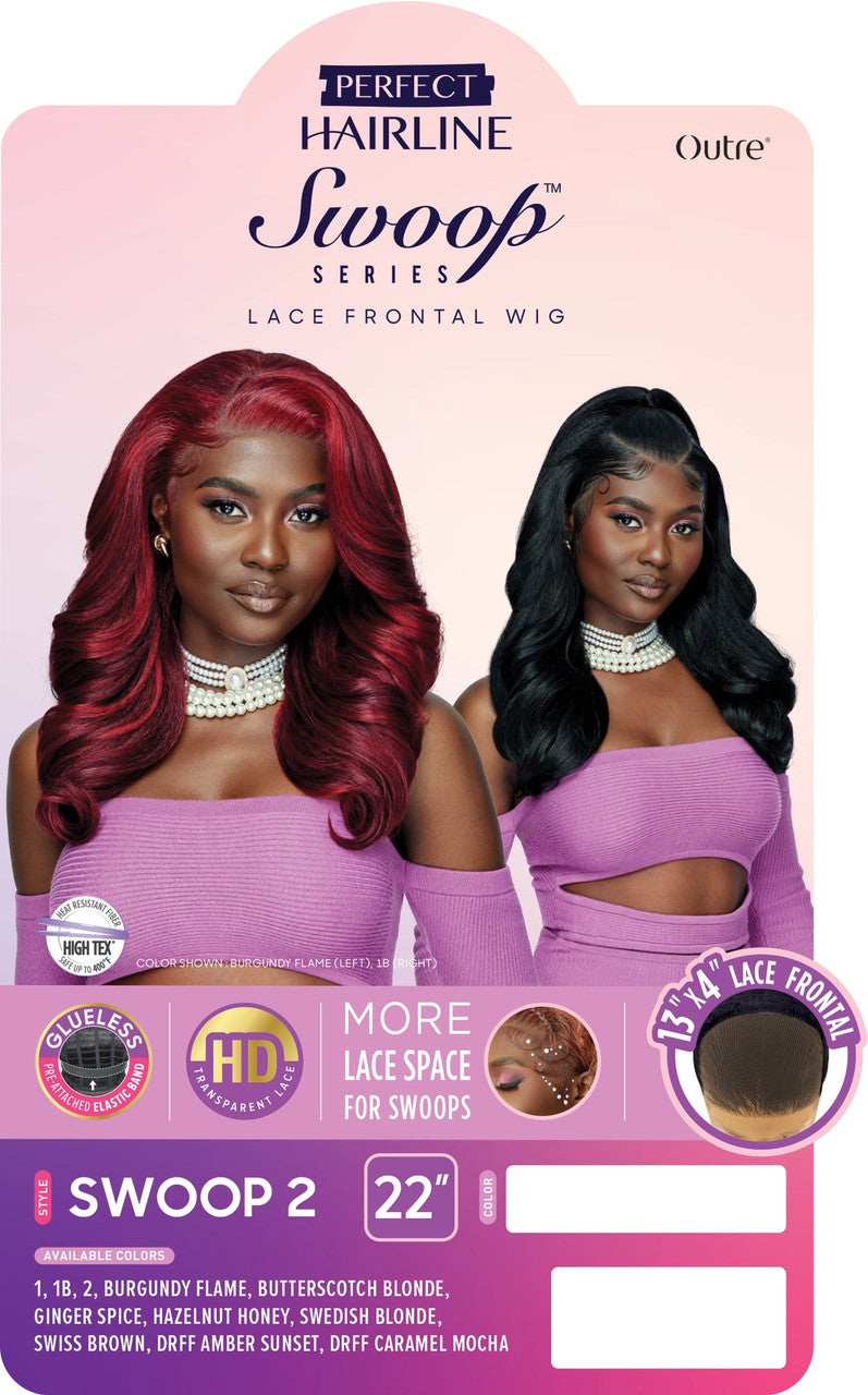 OUTRE Synthetic Perfect Hairline Swoop Series Glueless Lace Frontal Wig - Swoop 02