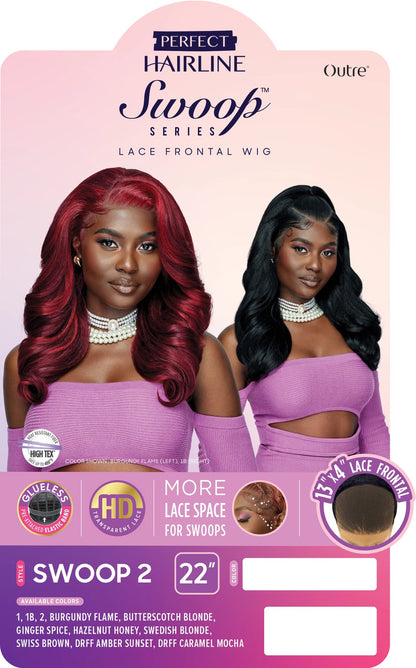 OUTRE Synthetic Perfect Hairline Swoop Series Glueless Lace Frontal Wig - Swoop 02