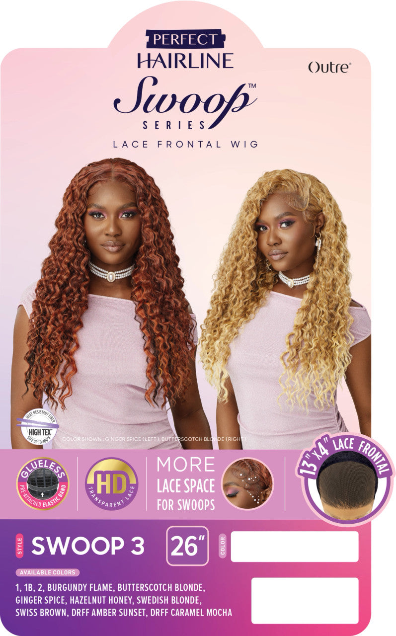 OUTRE Synthetic Perfect Hairline Swoop Series Glueless Lace Frontal Wig - Swoop 03