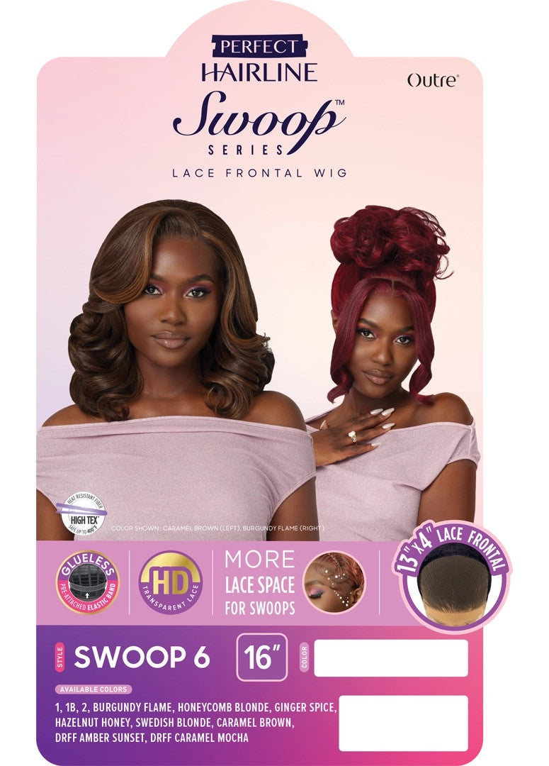 OUTRE Synthetic Perfect Hairline Swoop Series Glueless Lace Frontal Wig - Swoop 06