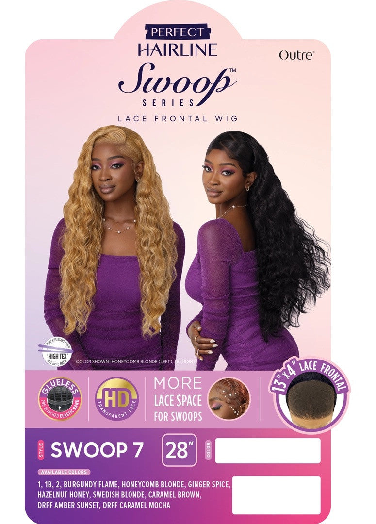 OUTRE Synthetic Perfect Hairline Swoop Series Glueless Lace Frontal Wig - Swoop 07
