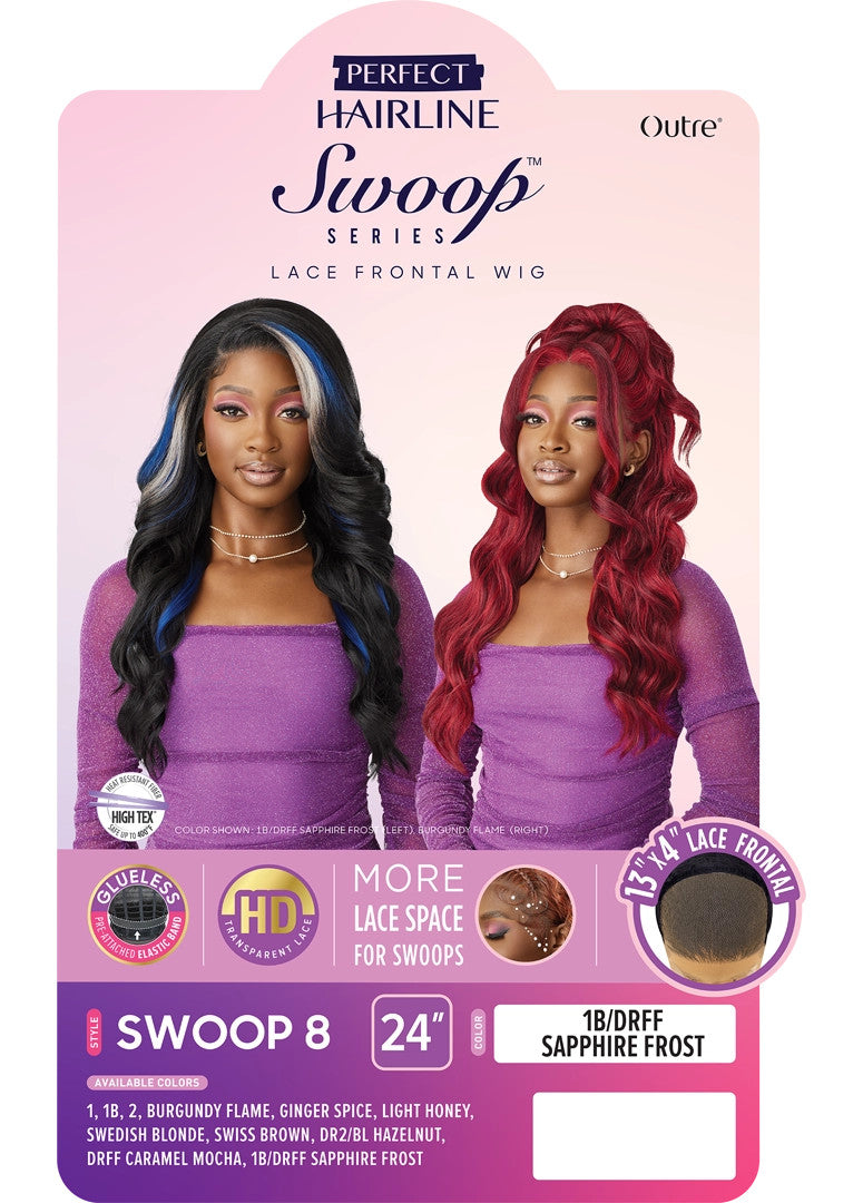 OUTRE Synthetic Perfect Hairline Swoop Series Glueless Lace Frontal Wig - Swoop 08
