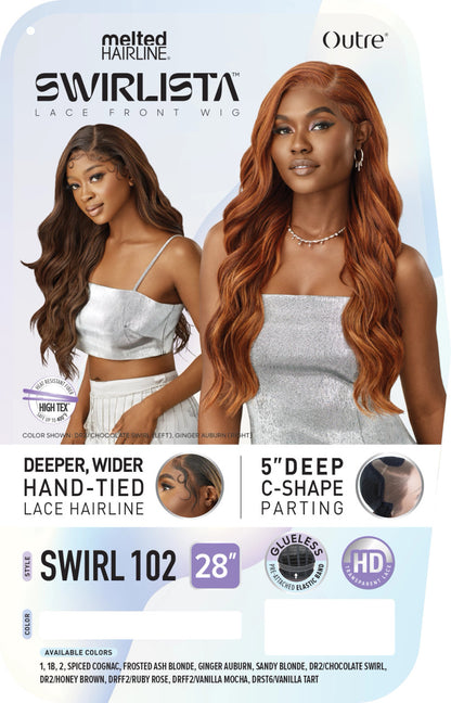 OUTRE Synthetic Melted Hairline Swirlista Lace Front Wig - Swirl 102