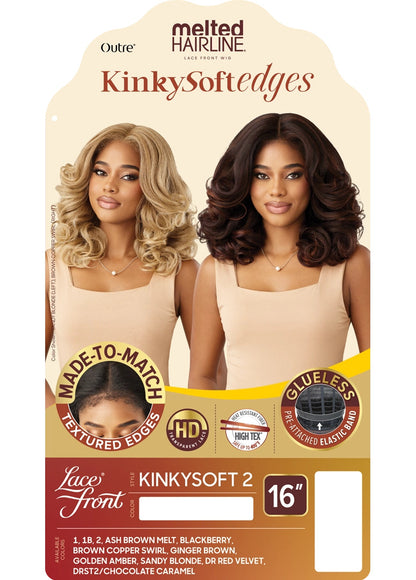 OUTRE Synthetic Melted Hairline Kinky Soft Edges HD Lace Front Wig - KINKYSOFT 02