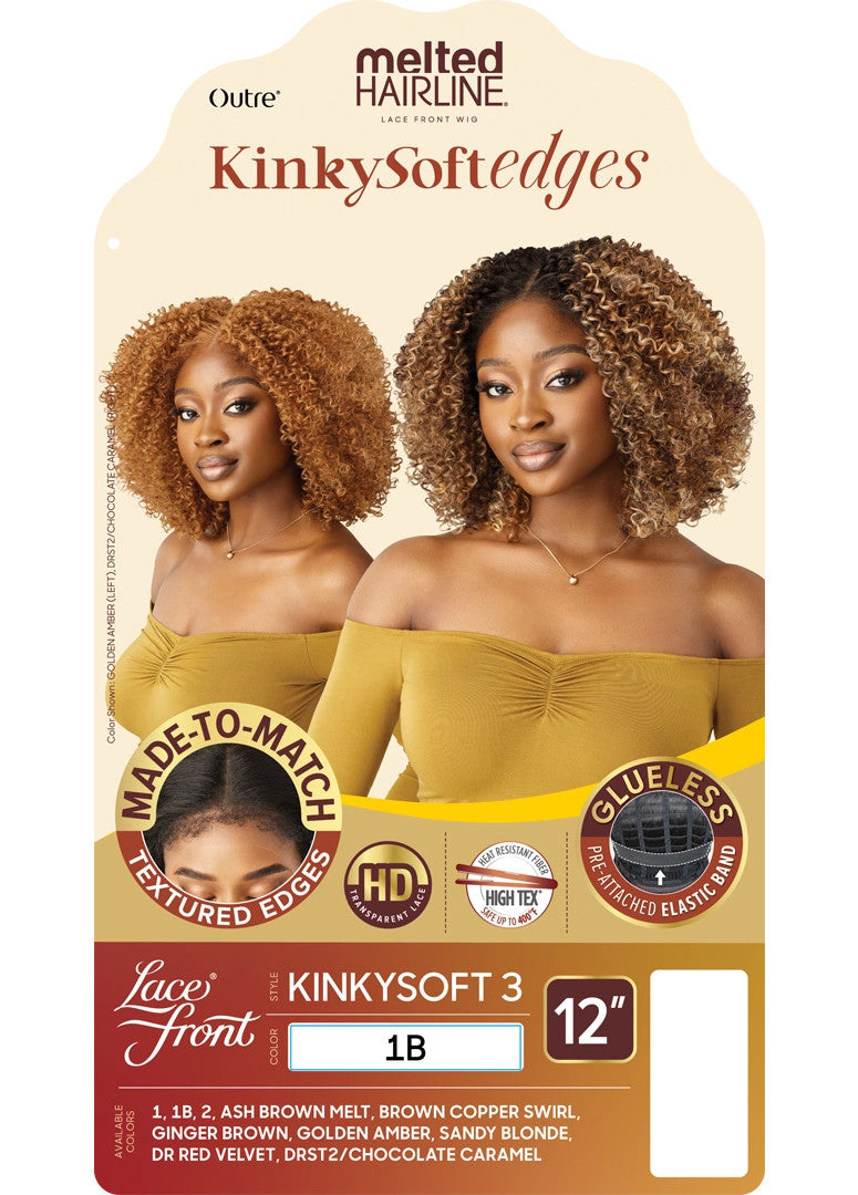 OUTRE Synthetic Melted Hairline Kinky Soft Edges HD Lace Front Wig - KINKYSOFT 03