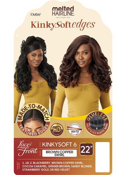 OUTRE Synthetic Melted Hairline KinkySoft Edges Lace Front Wig - KINKYSOFT 06