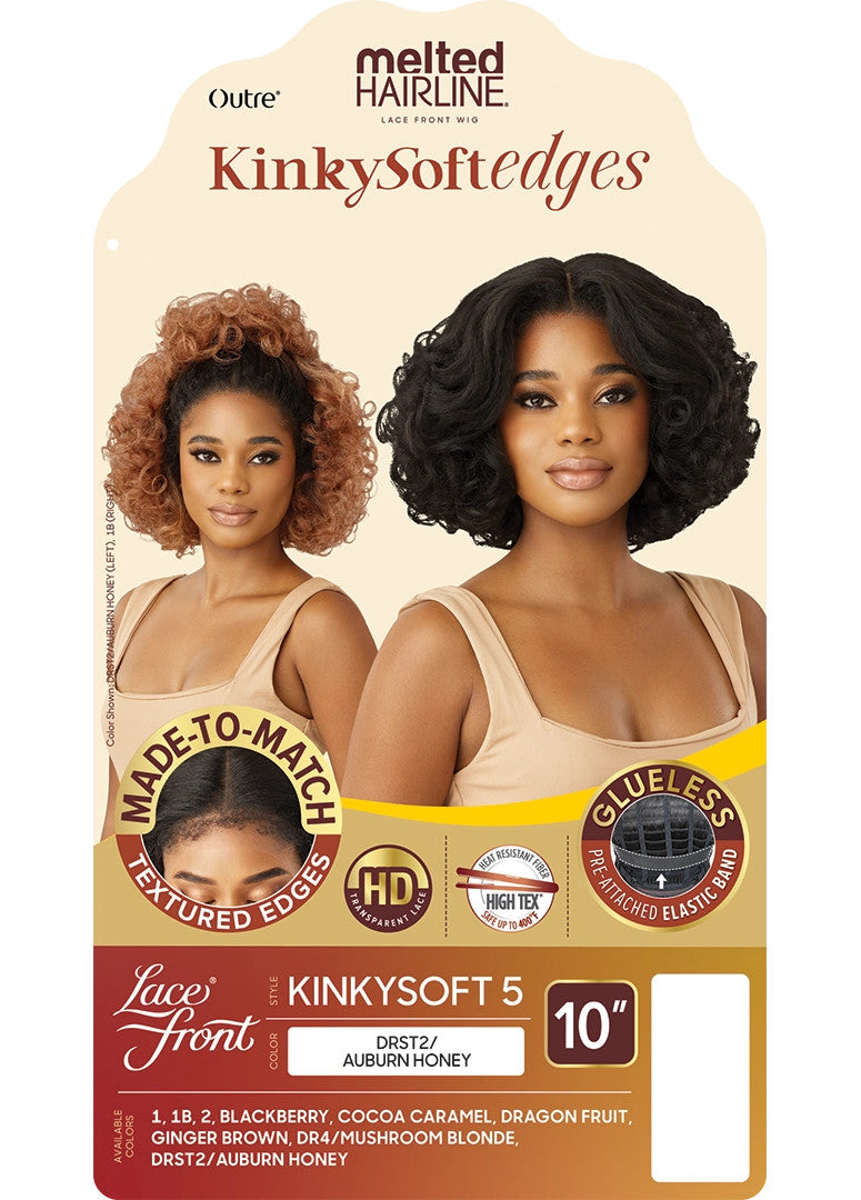 OUTRE Synthetic Melted Hairline KinkySoft Edges Lace Front Wig - KINKYSOFT 05