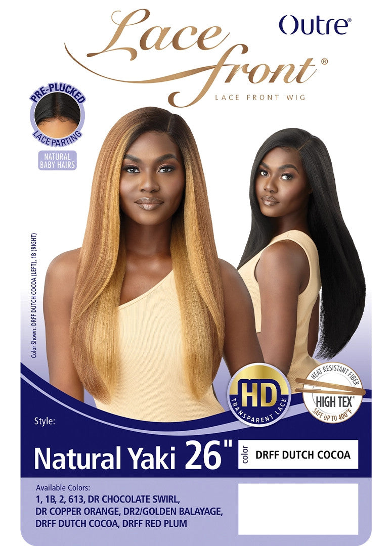 OUTRE HD Transparent Lace Front Wig - Natural Yaki 26"