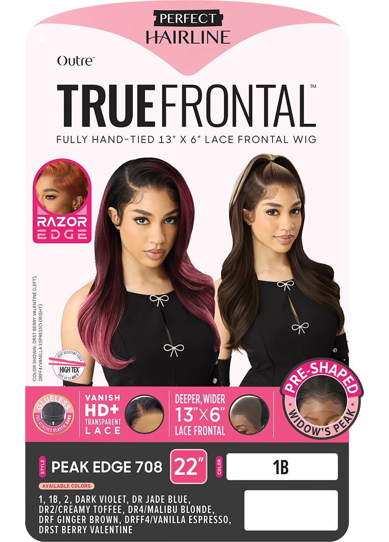 OUTRE Perfect Hairline True Frontal Synthetic 13x6 HD Lace Front Wig - PEAK EDGE 708