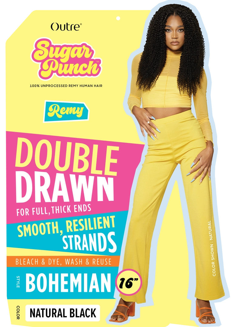OUTRE 100 % Unprocessed Remy Human Hair Weave - Sugar Punch Bohemian (10"-24")