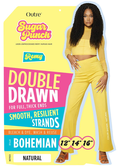 Outre 100% Unprocessed Remy Human Hair Weave - Sugar Punch Multi Pack (Bohemian Wave)