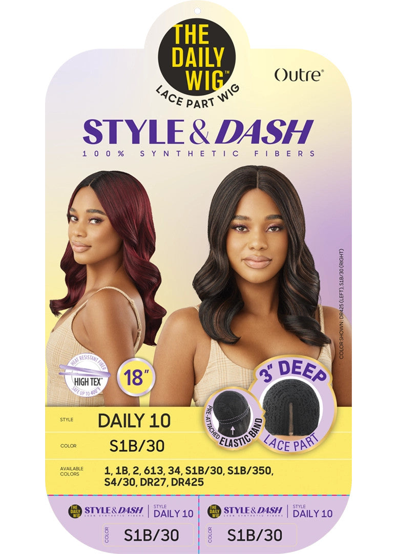 OUTRE The Daily Wig STYLE & DASH Synthetic Lace Part Wig - Daily 10