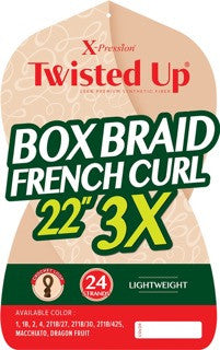 OUTRE X-Pression Twisted Up Synthetic Crochet Hair - Box Braid French Curl 22" 3X