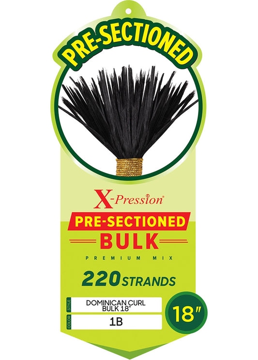 OUTRE  X-Pression Premium Mix Pre-Sectioned Bulk - Dominican Curl Bulk 18"