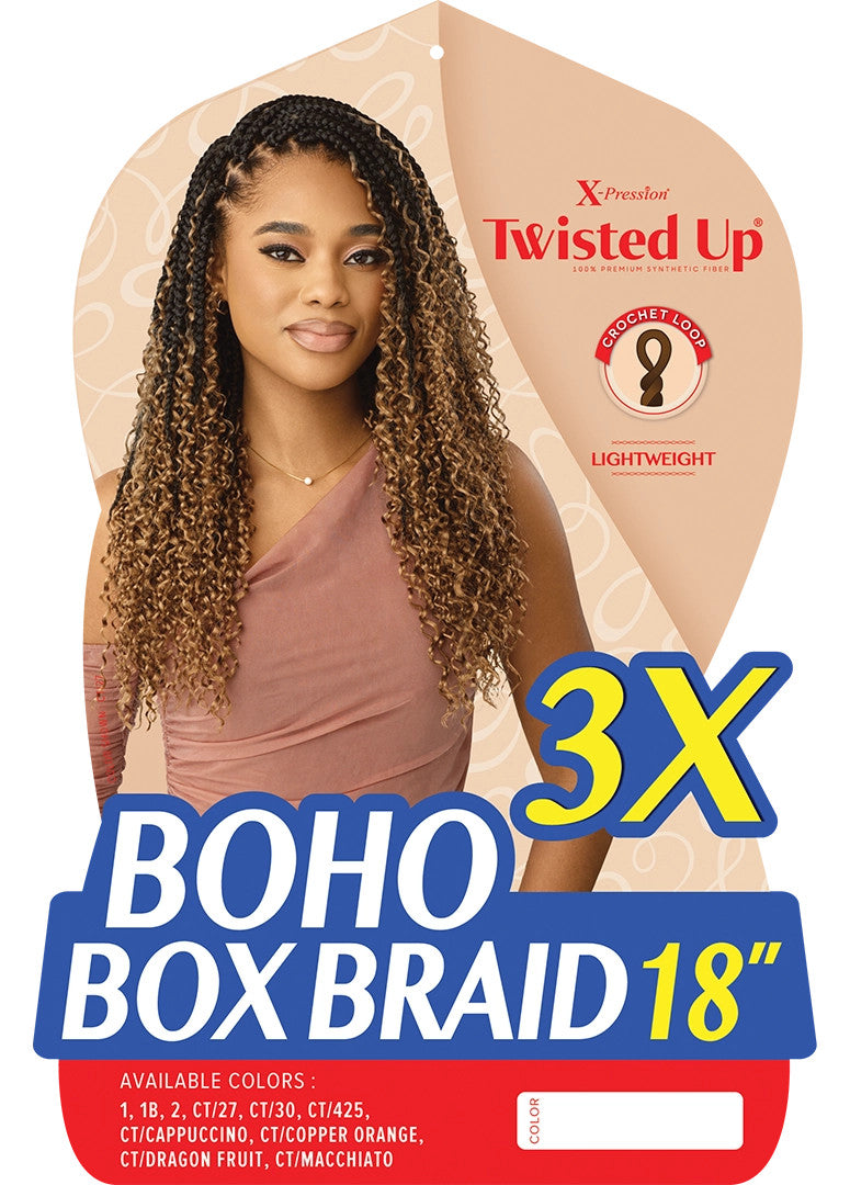 OUTRE Synthetic Braid X Pression Twisted Up - 3X Boho Box Braid 18"