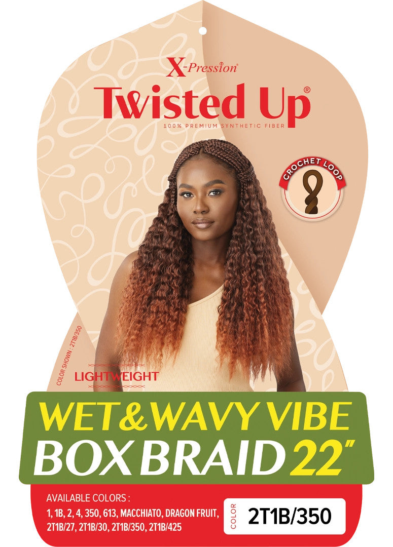 OUTRE Synthetic Braid X Pression Twisted Up - Wet & Wavy Vibe Box Braid 22"
