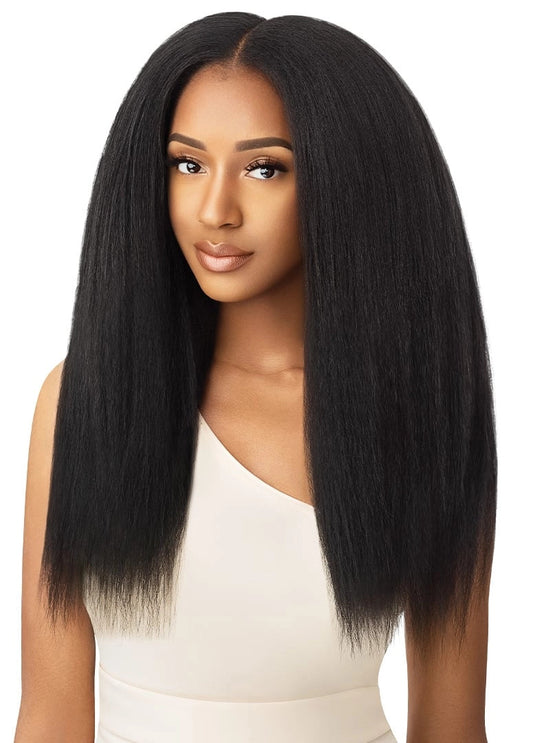OUTRE Human Hair Premium Blend Big Beautiful Clip-In 9PCS - KINKY STRAIGHT 18"
