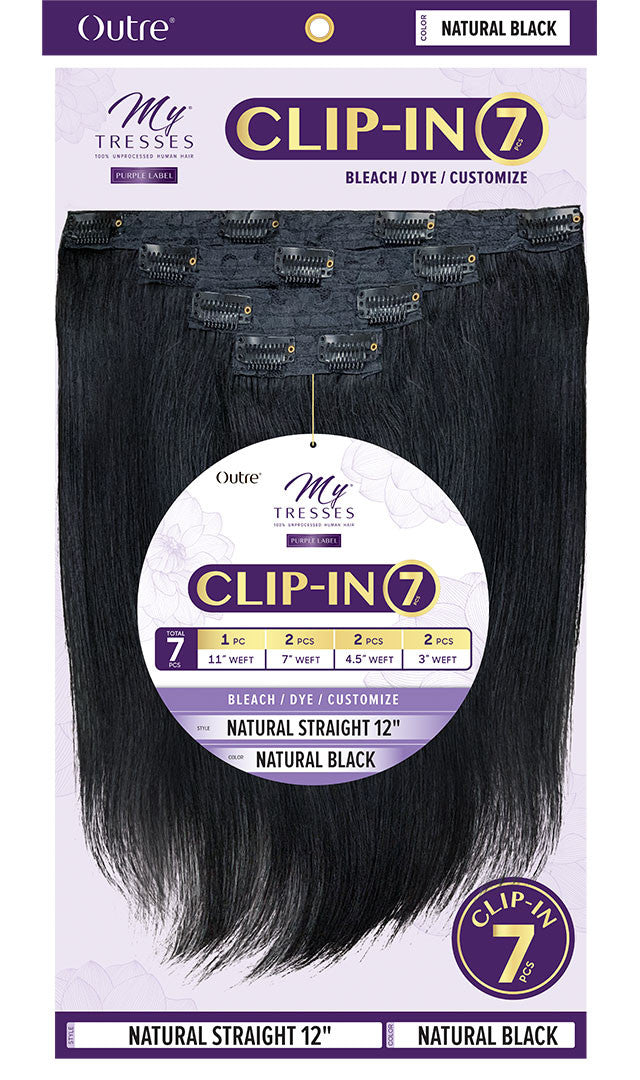 OUTRE MyTresses Purple Label Unprocessed Hair Clip-in 7PCS - Straight