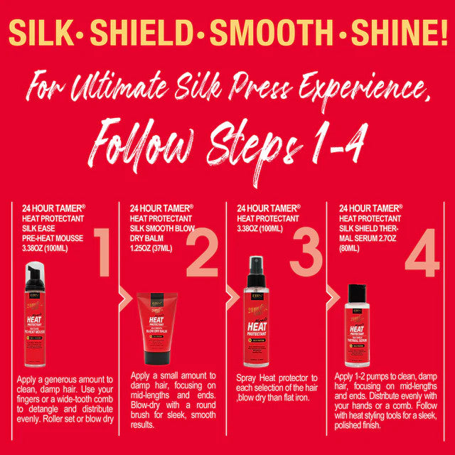 Ebin New York 24 Hour Tamer Heat Protectant Silk Smooth Blow Dry Balm (1.25oz)
