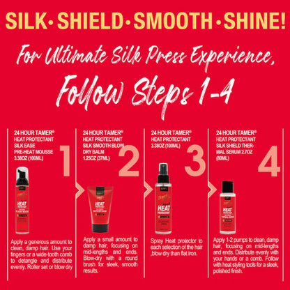 Ebin New York 24 Hour Tamer Heat Protectant Silk Smooth Blow Dry Balm (1.25oz)
