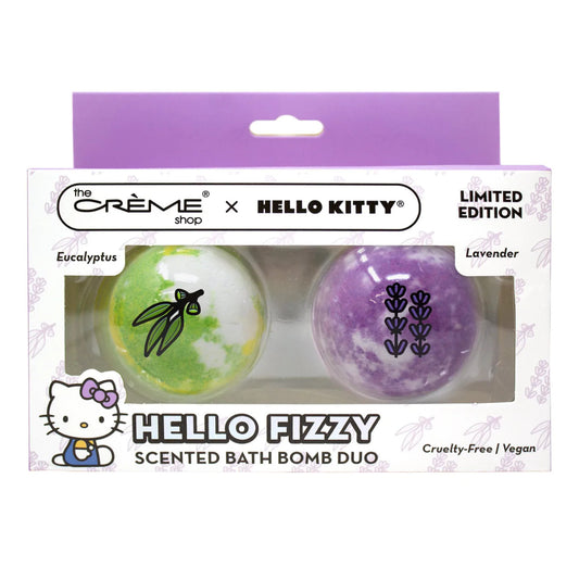 THE CREME SHOP Hello Kitty HELLO FIZZY Scented Bath Bomb Duo (Eucalyptus & Lavender)