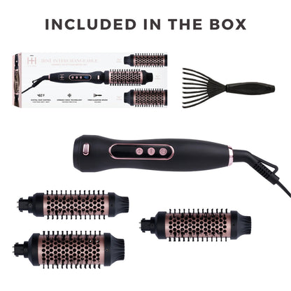 Hot & Hotter 3 in 1 Interchangeable Ceramic Hot Styling Brush Set