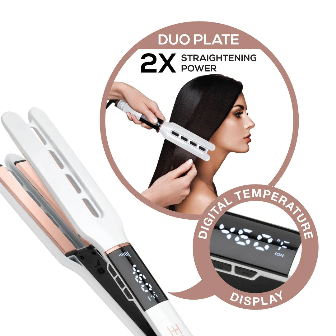 Annie Hot & Hotter Dual Plate Digital Ceramic Flat Iron
