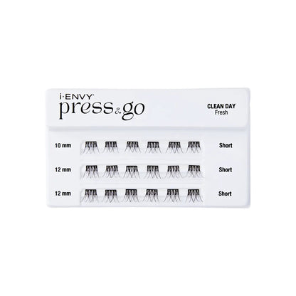 KISS i Envy Press & Go Press-On Pre-Glued Lash Clusters – Clean Day