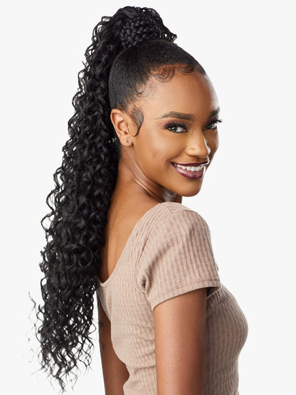 SENSATIONNEL Synthetic Ponytail Instant Pony Wrap - BRAIDED DEEP 28"