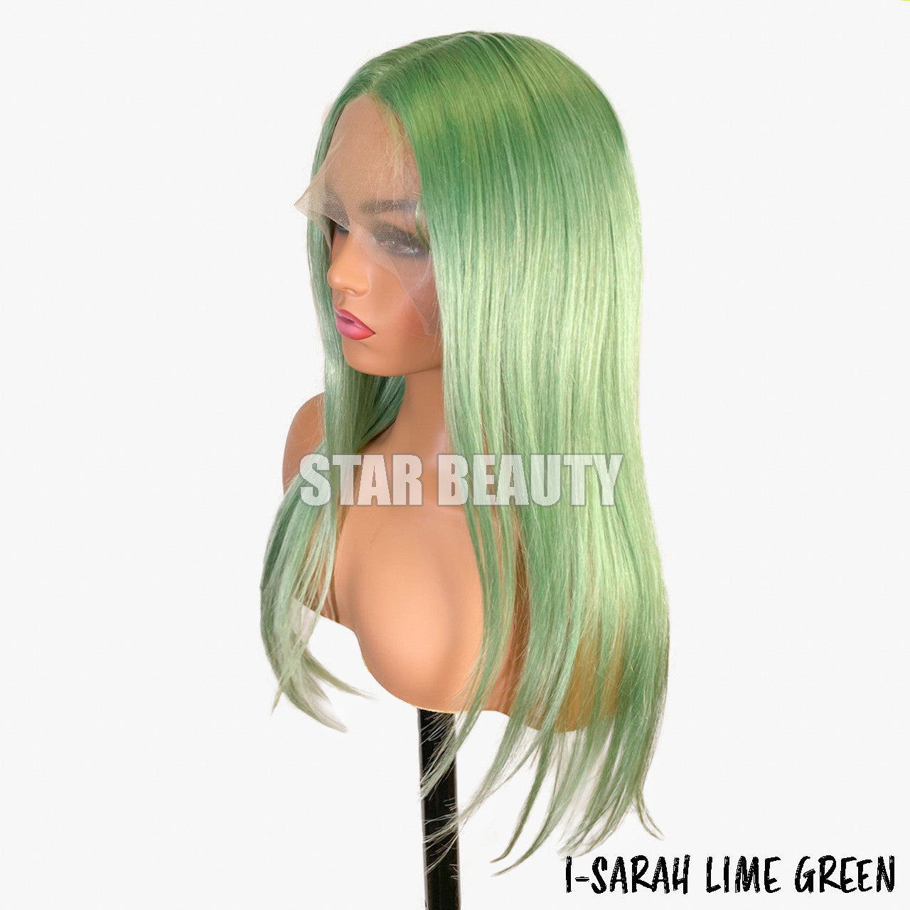 Bellatique 100% Human Hair I-Part Lace Wig - SARAH (LIME GREEN)