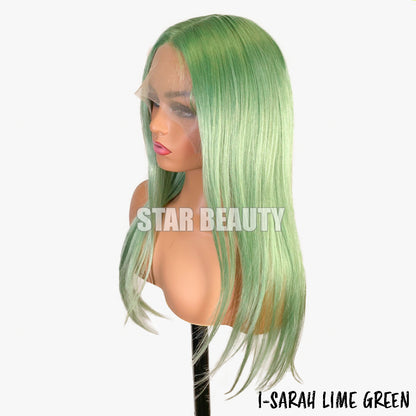 Bellatique 100% Human Hair I-Part Lace Wig - SARAH (LIME GREEN)