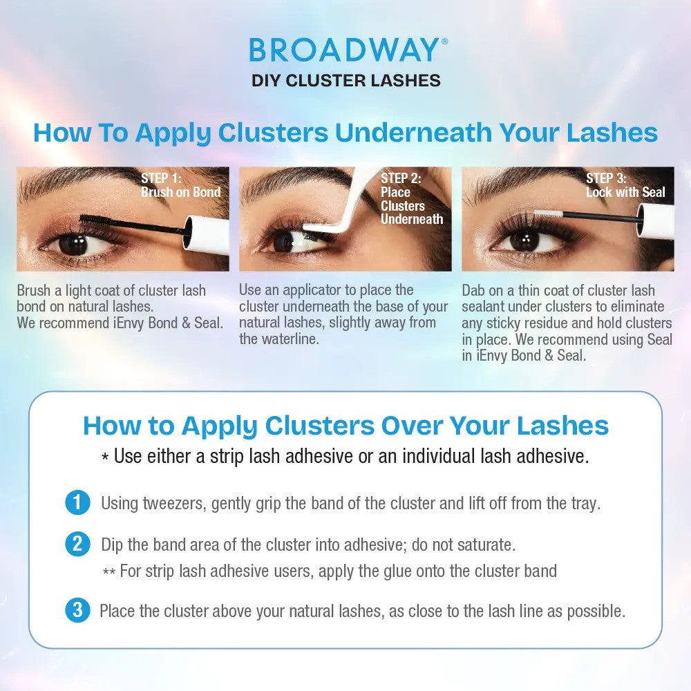 BROADWAY DIY Cluster Lashes - Manga-Inspired Wispy Lash Extensions (70-112pcs)