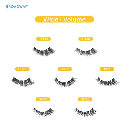 BROADWAY DIY Cluster Lashes - Full, Fluffy Lash Extensions (56-12pcs)