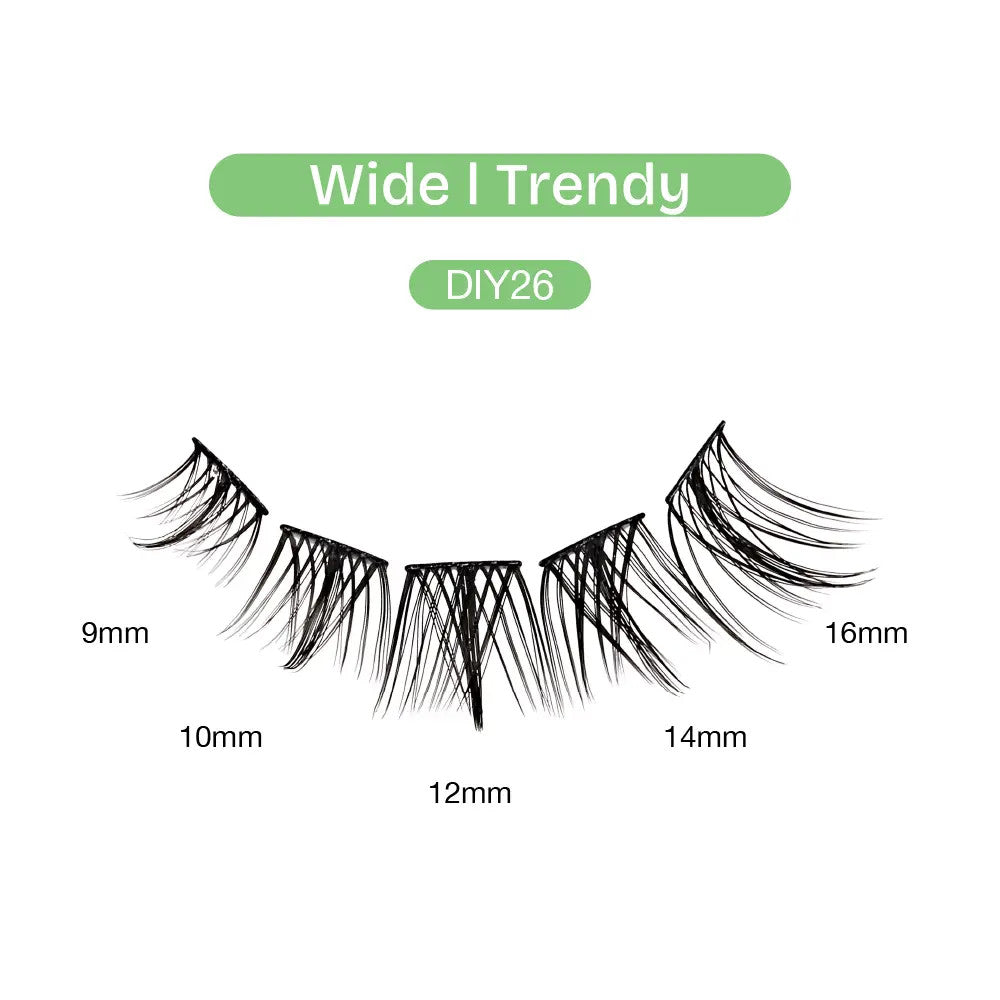 BROADWAY DIY Cluster Lashes - Manga-Inspired Wispy Lash Extensions (70-112pcs)