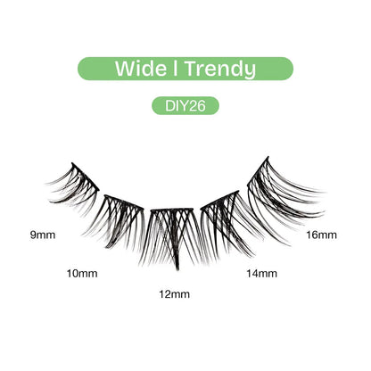 BROADWAY DIY Cluster Lashes - Manga-Inspired Wispy Lash Extensions (70-112pcs)
